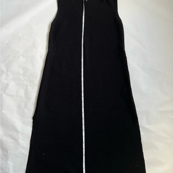 Yest Womens Viscose Knit Black V-Neck Sleeveless Midi Dress Size 8 NWOT - Picture 7 of 11